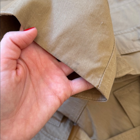 Vince Dark Khaki Cotton Belted Trench Coat, size small - Picture 9 of 16